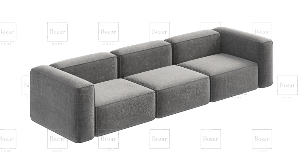 Canapé modulable Miami Gris (4 places)