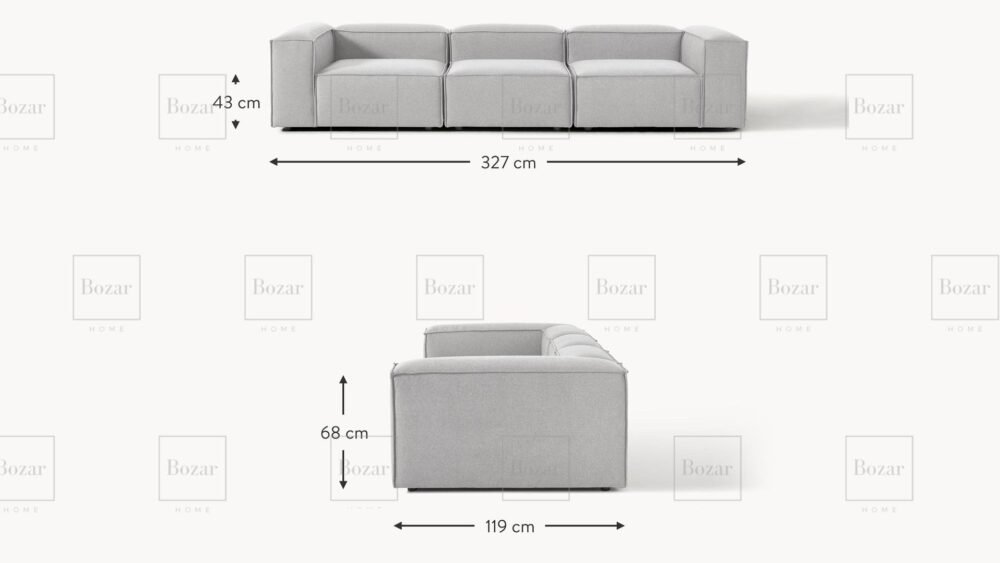 Canapé modulable Miami Gris (4 places) – Image 3