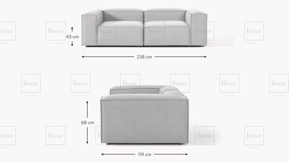 Canapé modulable Miami Gris (3 places) – Image 3